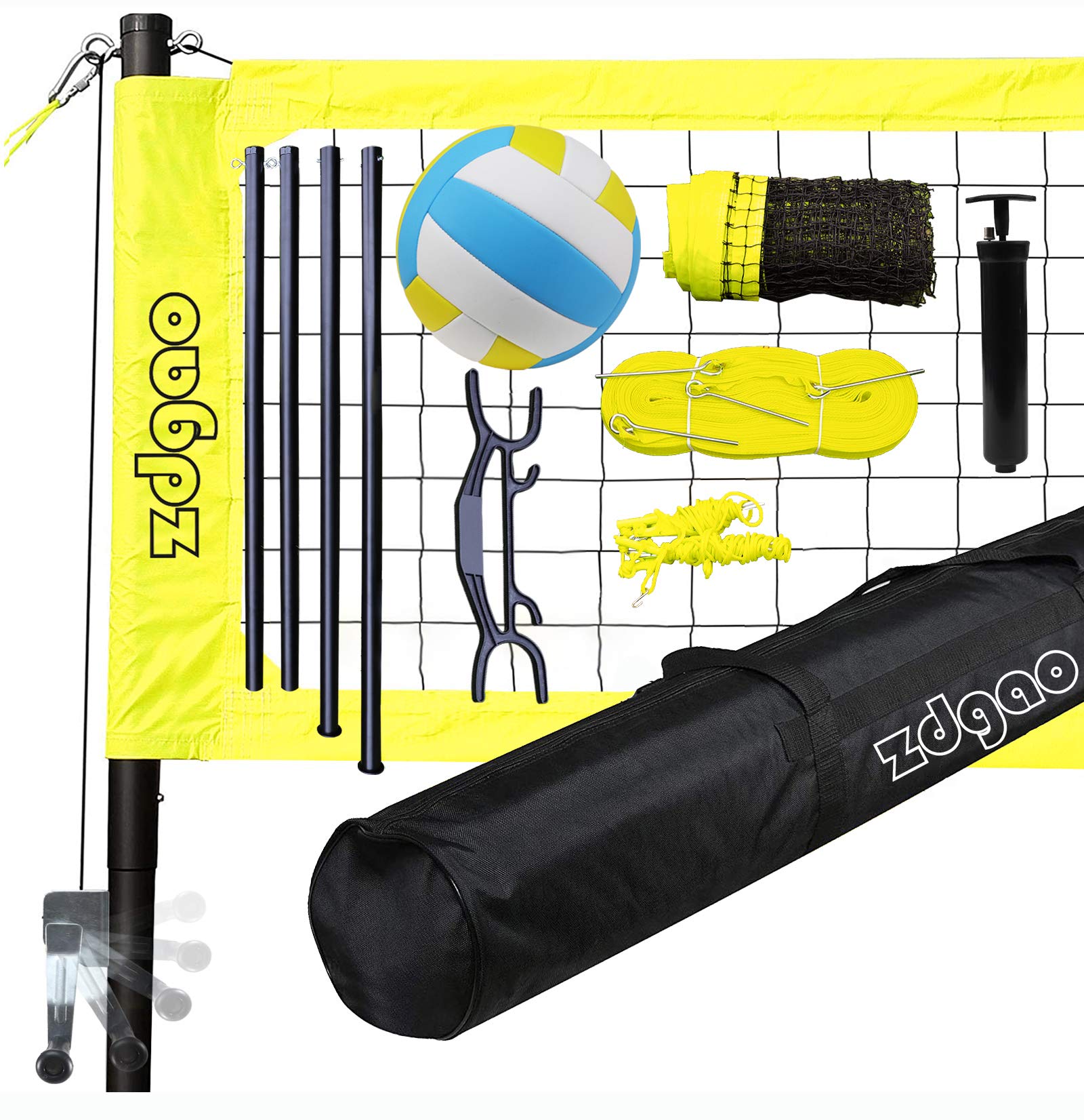 Buy Zdgao Volleyball Net Outdoor Professional Volleyball Set with