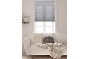 Arlo Blinds Single Cell Light Filtering Cordless Cellular Shades, Color: Grey, Size: 34" W x 60" H