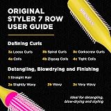 Denman Curly Hair Brush D3 Honolulu Yellow 7 Row for Curl Definition view 6