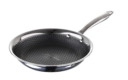 Bergner Hitech-3 Prism Induction Base Non-Stick Stainless Steel Fry Pan, 20 cm, Silver