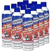 GUNK Brake Parts Cleaner &ndash; Non-Flammable Brake Cleaner Spray Can &ndash; Fast-Drying Formula for Pads, Rotors &amp; Calipers, Removes Dust, Grease &amp; Oil, Leaves No Residue &ndash; 19 oz (Case of 12)