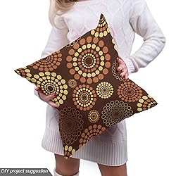 Lunarable Retro Fabric by The Yard, Brown Texture