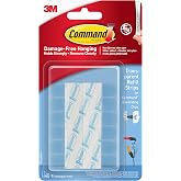 Command Clear Refill Strips Mini 40Strips/PK/ 12PK/CS | Value Pack, Transparent, Ideal for Hanging Decorations and Fairy Lights Outdoors, Damage Free Hanging, No Tools Required