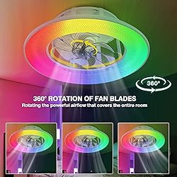 KAMLAM 360° Bladeless Ceiling Fan with RGB Color