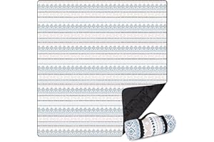 Airensky Extra Large Picnic Blanket(79 "x 82"), 3-Layer Thickening Waterproof Camping Blanket, Sandproof Picnic Blanket for Beach, Machine Washable, Wear-Resistant, Soft and Comfortable(Sucre)