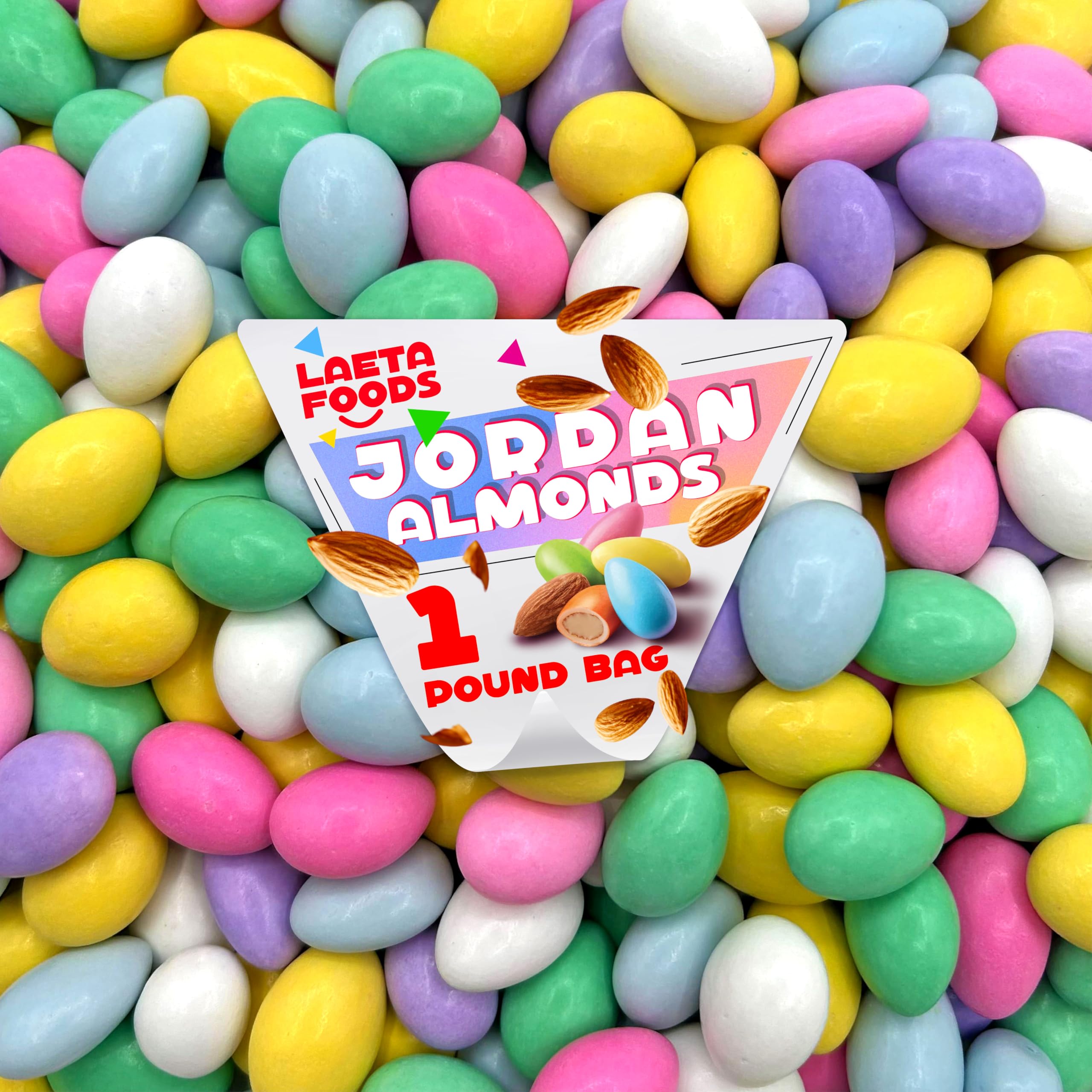 Assorted Jordan Almonds Candy | 1 Pound Jordan