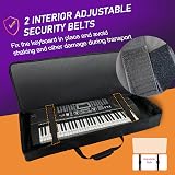 Ruibo 61 Keys Keyboard Case 600D Oxford Waterproof 10mm Padding Orange 40 x 16 view 3