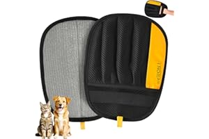 WE WON! Upgraded Electrostatic Pet Hair Removal Glove for Dogs & Cats 5-Finger Magic Brush Design Reusable Hair Remover for Couch, Carpet, Car Seat, Laundry & Clothing Quick Cleaning Tool for Pet Owners