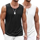 COOFANDY Men's Workout Tank Top 2 Pack Casual Soft Sleeveless Gym Muscle Shirts Bodybuilding Tee