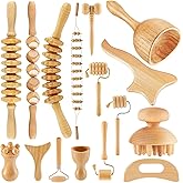 16-in-1 Wood Therapy Massage Tools Set Maderoterapia Kit Therapy Tools for Body Sculpting Muscle Pain Relief Lymphatic Drainage Women Face Wood Roller Fascia Massage