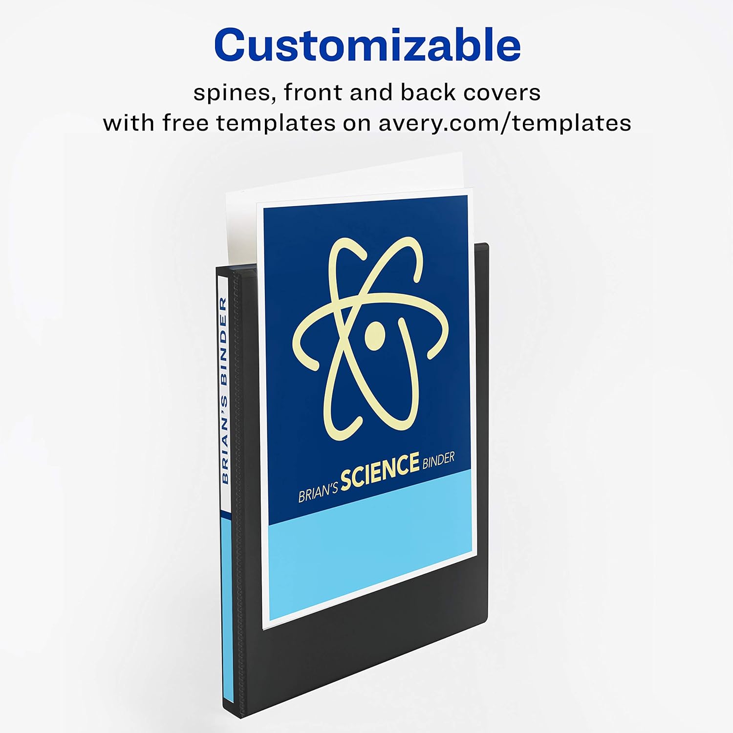 Avery Durable View 3 Ring Binders, 1" Slant Ring, 4 Black Binders, Create A Set Of Recipe Binders (17011) (5737) : Office Products