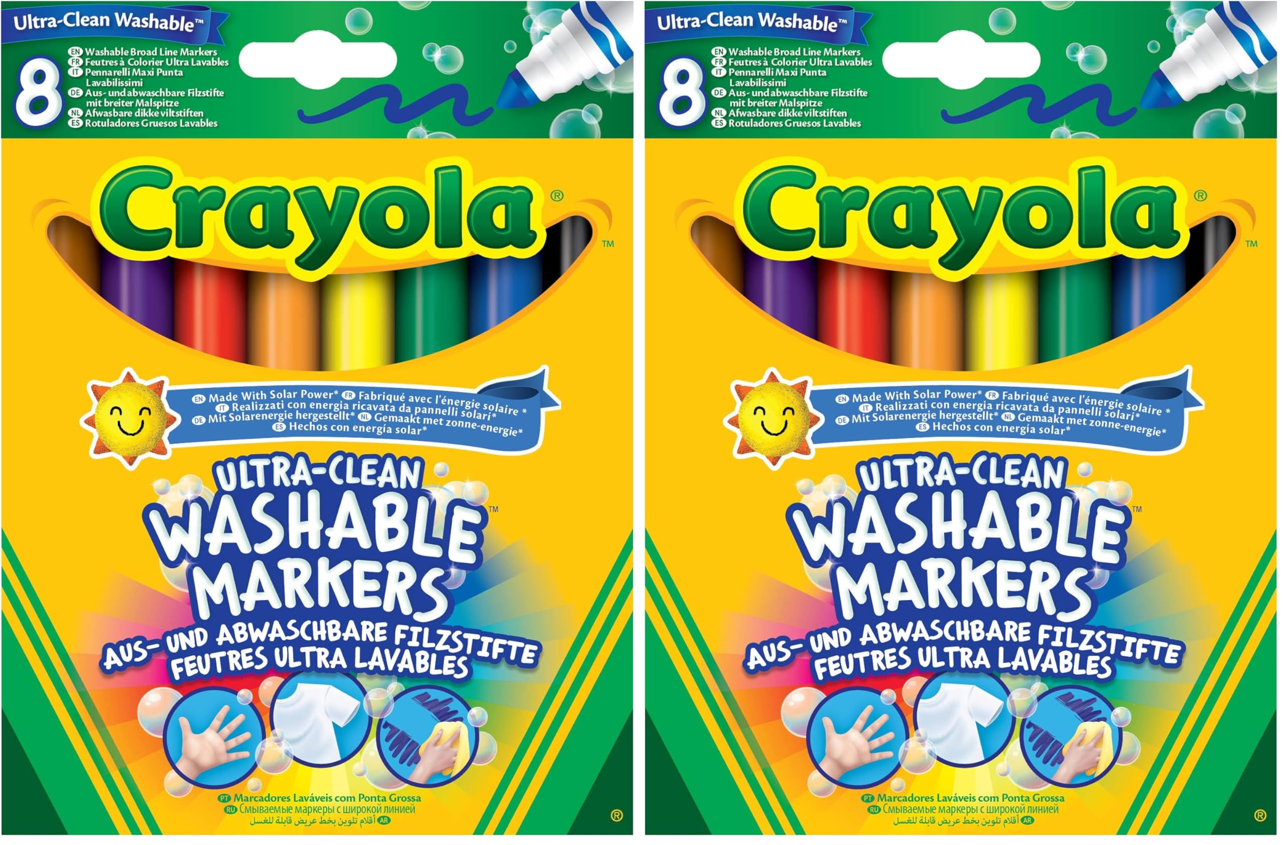 CRAYOLA 58-8328-E-000 Ultra-Clean Washable Markers Assorted (Pack of 2)