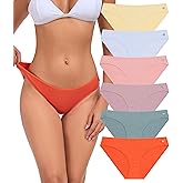 ANLIQI Women's Cotton Underwear Bikini Panties for Women Pack Moisture Wicking Soft Breathable Undies Stretch Hipster S-3XL