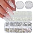 100pcs Small Flatback Rhinestones - K9 Glass, Blend Shapes For Nail Art & DIY Crafts