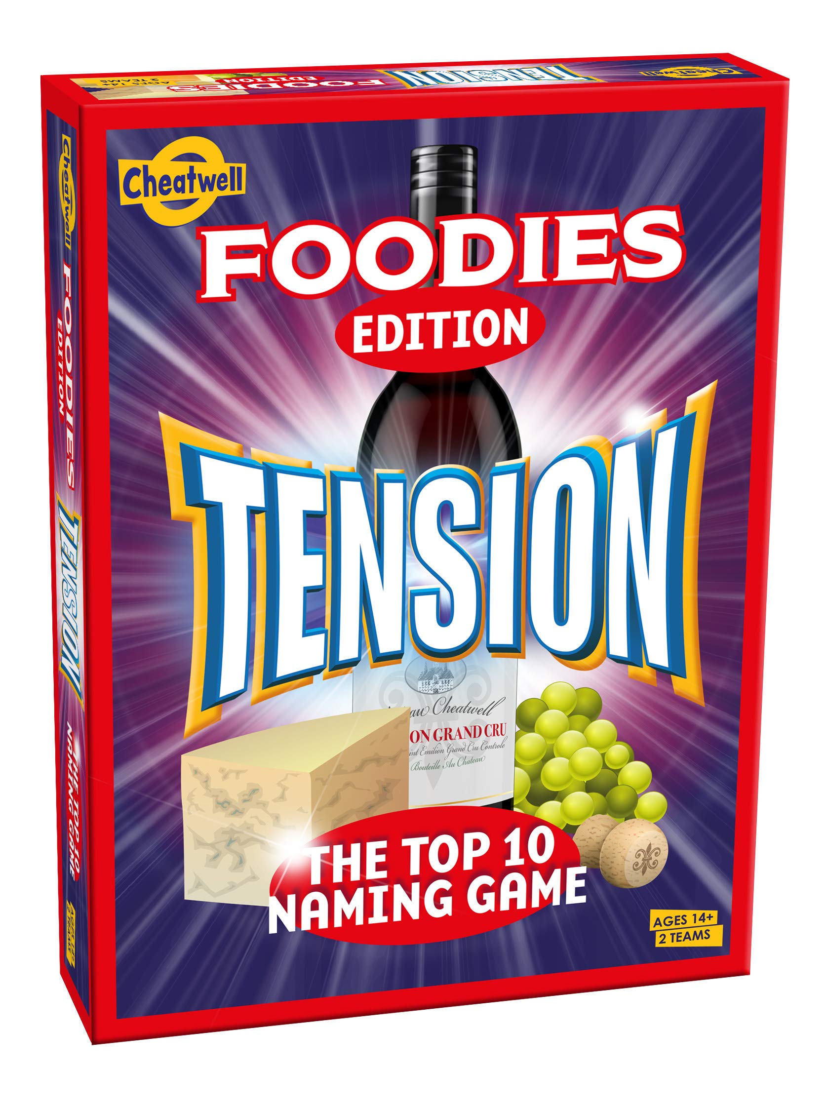Cheatwell Games Tension Foodies Edition - The Top 10 Naming Game - Party Board Game For Ages 12+ - Food And Drink Trivia Game That Will Keep You All Guessing