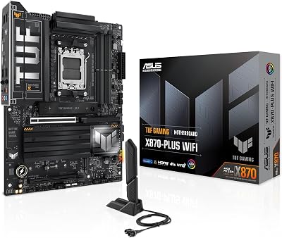 ASUS TUF GAMING X870-PLUS WIFI AMD AM5 ATX Motherboard 16+2+1 80A