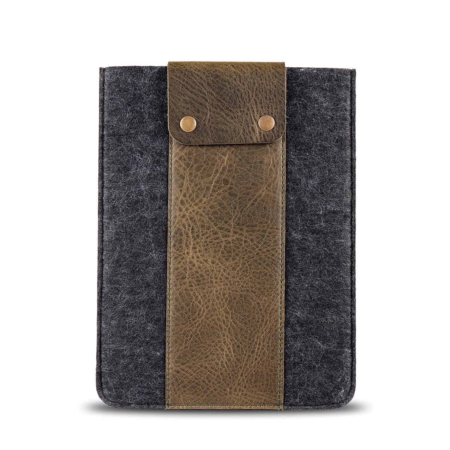 MegaGear Genuine Leather Tablet Sleeve Case for iPad Pro 11 inches, All Generations iPad Air & iPad (Green, 12.9 Inch)