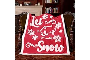 Amélie Home Sherpa Throw Blanket for Couch, Snow Throw Blanket Soft Teddy Sherpa Reverse, Decorative Fleece Thick Warm Blanket for Sofa Bed (Red, 50 x 60'')