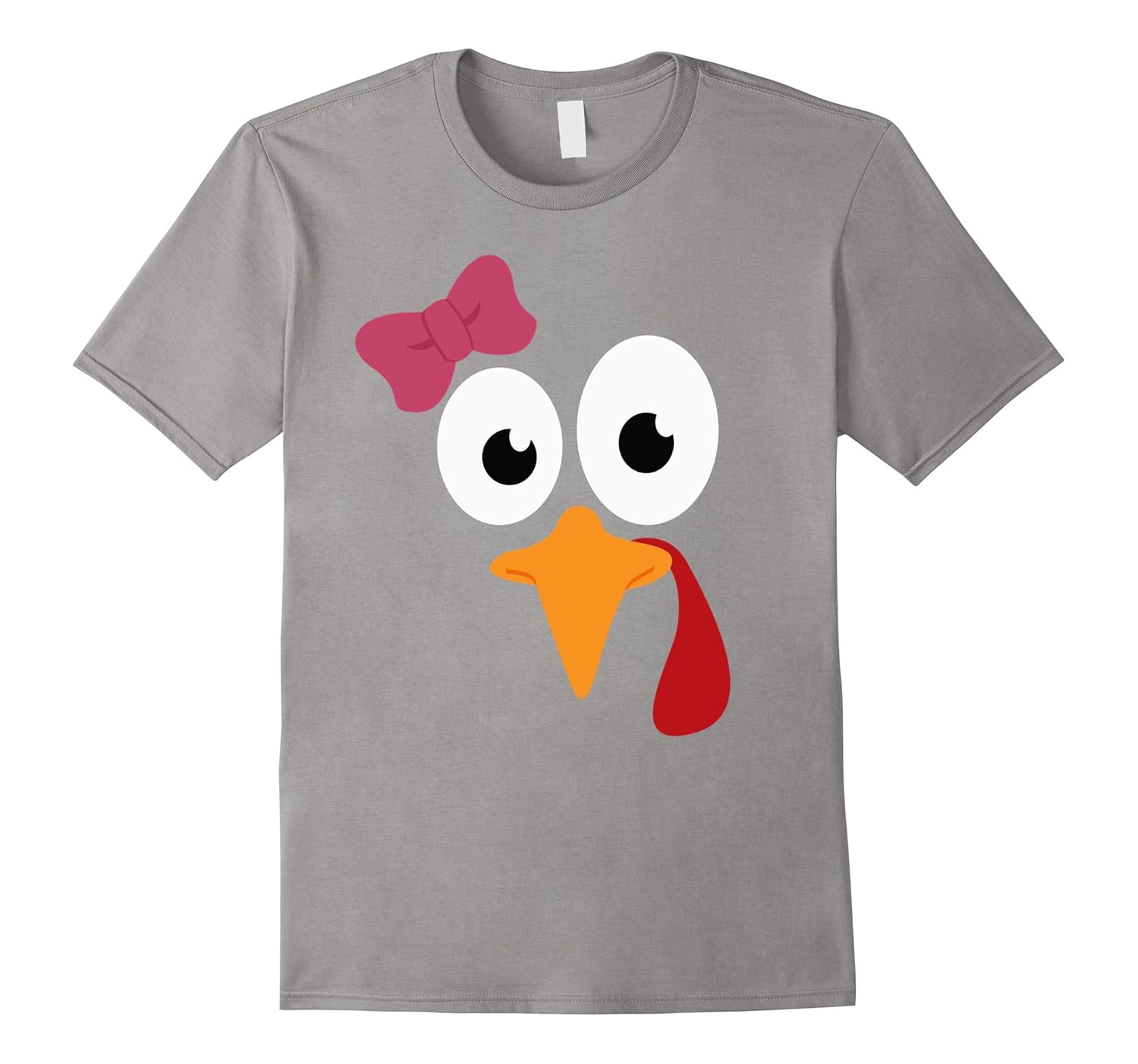 Cute Thanksgiving Turkey Face T-Shirt for Girls & Women-ANZ