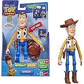 Mattel Disney y Pixar Toy Story 5 Interactables Woody | Figura parlante de escala de juegos de 9 pulgadas, frases de película