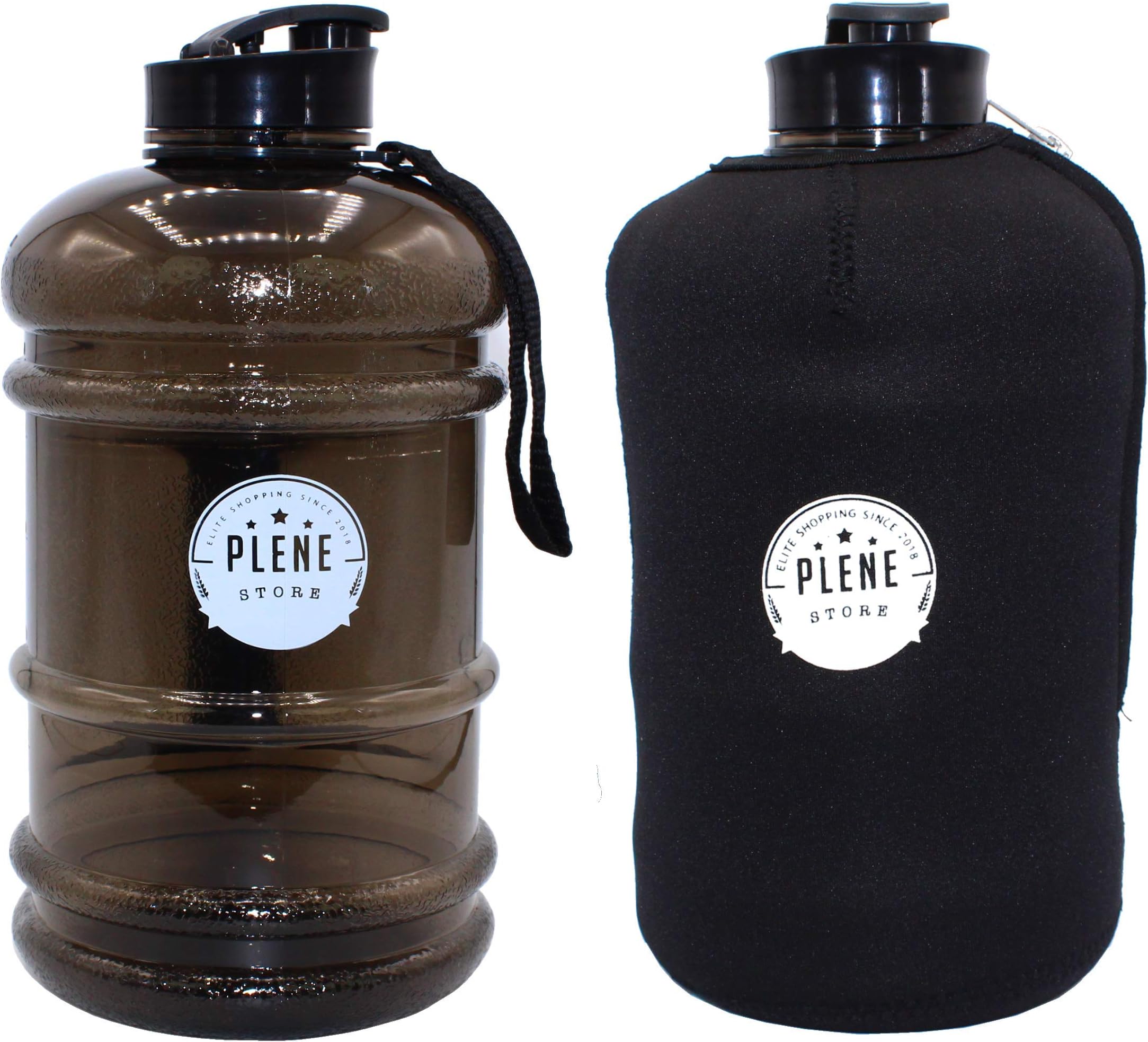 Water Bottle Sport Big Capacity 2.2L /75 Oz Protective Neoprene Bag and Cover BPA Free Leak Proof Drinking Plastic Large Water Jug for Gym Outdoor Camping Hiking Sport Half Gallon