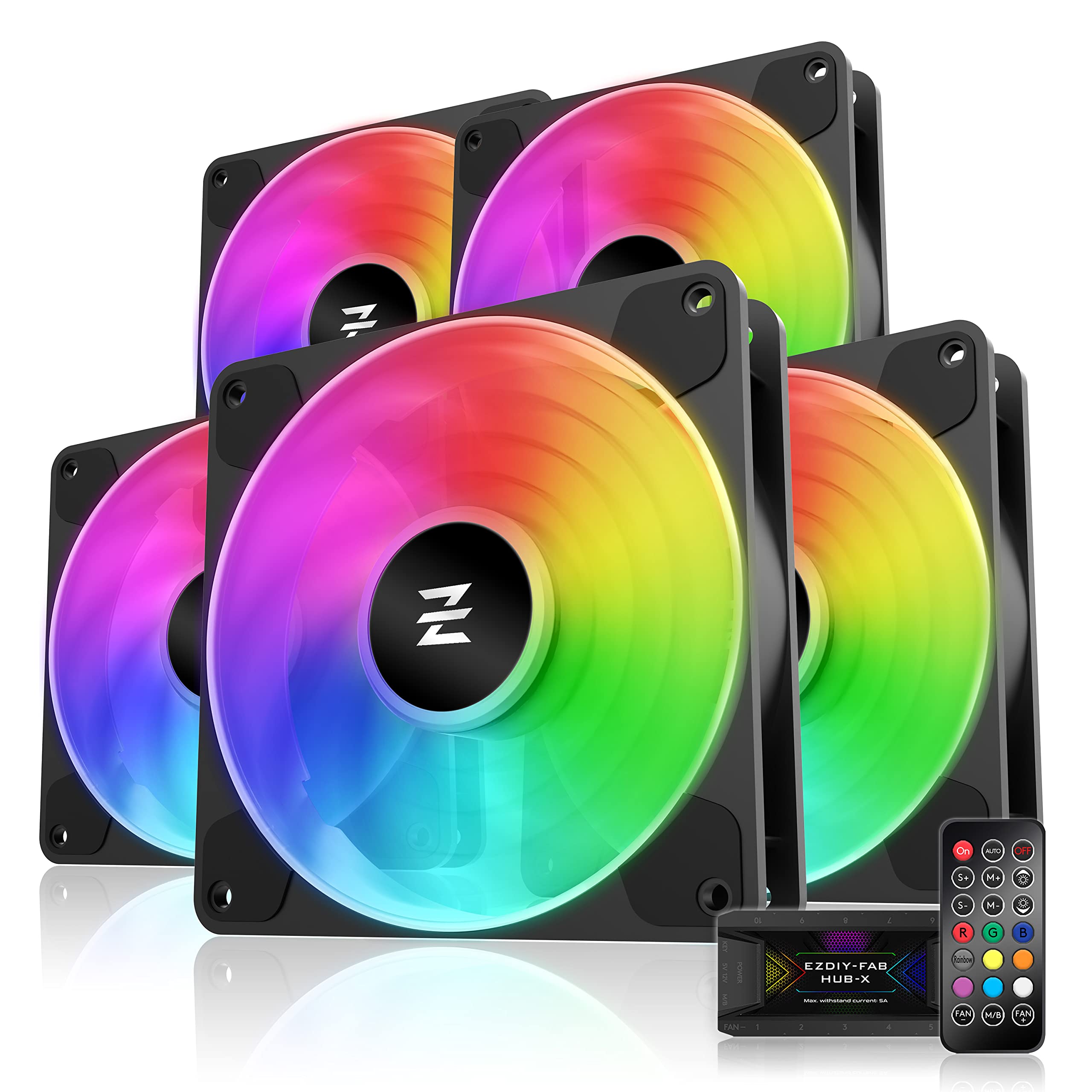 EZDIY-FAB Cube Fan Pro RGB Case Fan 120mm with Fan
