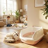 Vivo Technologies Cat Litter Tray Box Open Top 48x40x20cm Pink view 2