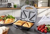 Daewoo 750W Compact Sandwich Maker Dual Indicator Lights Latch Lock view 3