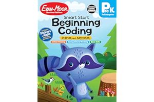 Evan-Moor Smart Start Beginning Coding, Grade PreK, Activity Workbook, Includes Stickers and Audio Read Along, Basic Skills, 
