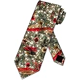 Three Rooker Christmas Ties Mens Christmas Tree Neckties Holiday Tie