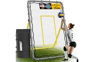 Adjustable Volleyball Rebounder Net 7x4FT/4x4FT– Bounce Back Practice Equipment for Volleyball Spike, Serving Trainer for Lac