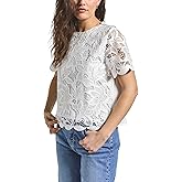 Derek Lam 10 Crosby Women's Samaria Short Sleeve Lace Top