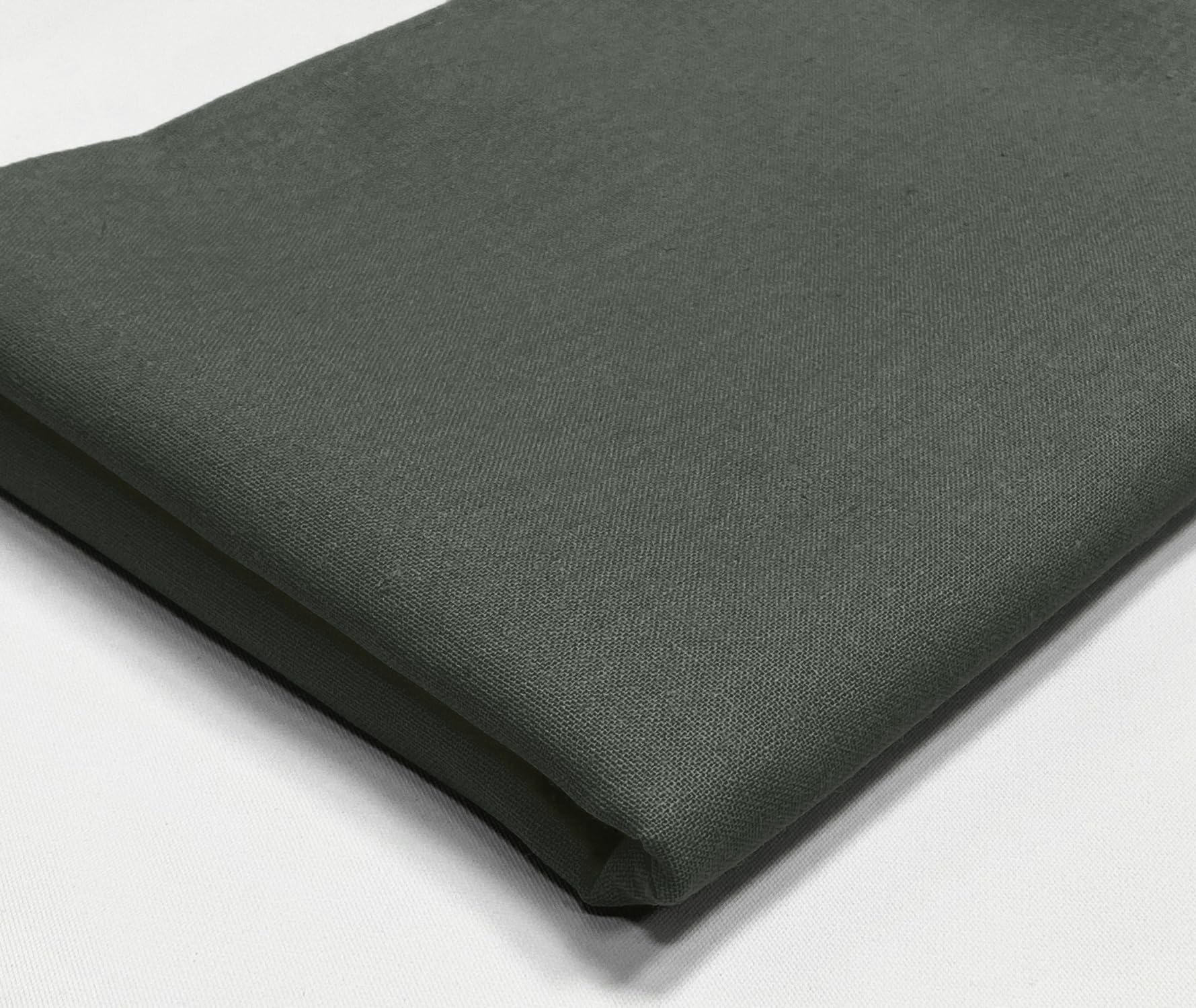 A-Express Plain Cotton Fabric - 60 Inches 150cm Extra Wide Per Metre - 150 GSM Viscose Material - for Clothing, Quilting, Curtain Lining, Sheeting, Costume, Dress, Bedding - Dark Grey 1 Meter — image 1