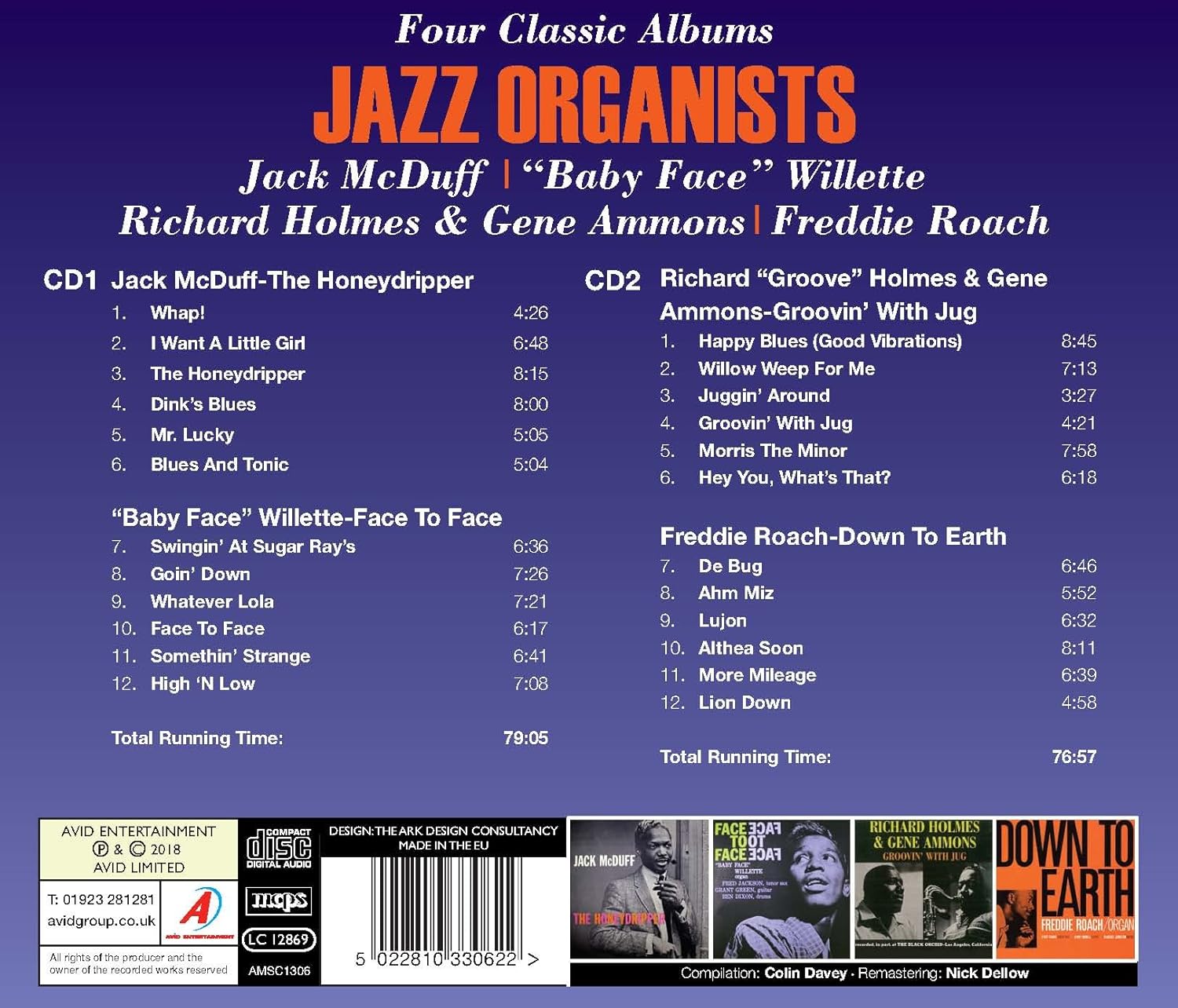 Jazz Organists - Four Classic Albums (The Honey Dripper / Face To Face / Groovin' With Jug / Down To Earth) - Image 3