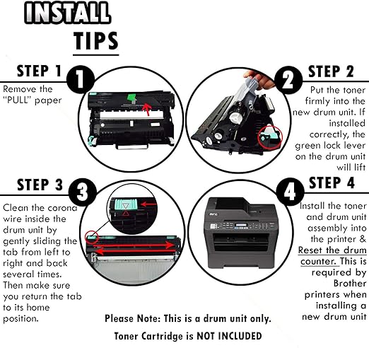 brother printer pull out drum unit