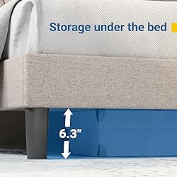 Avenco Queen Bed Frame, Upholstered Platform Bed