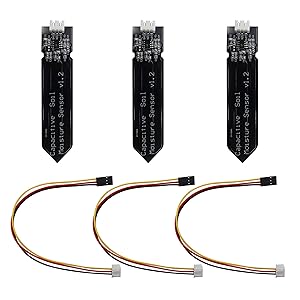 Excelity 3 Pack Capacitive Soil Moisture Sensor for Moisture Detection Garden Plant Watering DIY Kits