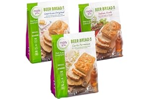 MOLLY&YOU Molly & You Savory Beer Bread Mix Variety Pack (Pack of 3) - A Quick & Easy, Gourmet, Bread Mix, Artisan Bread Kit - No Bread Machine Needed - Just Add Beer or Soda