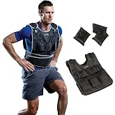 SPRI 20 lb Weighted Vest, Adjustable for Strength &amp; Cardio | Adjustable Weighted Vest | Cardio, Strength &amp; Cross-Training | Machine-Washable Cover | Men &amp; Women | 20 lb