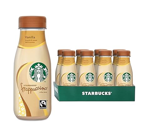 Starbucks Frappuccino Vanilla Erfrischendes Milchmischgetrank Mit Vanillegeschmack Fur Unterwegs 8er Pack 8 X 250 Ml Amazon De Lebensmittel Getranke