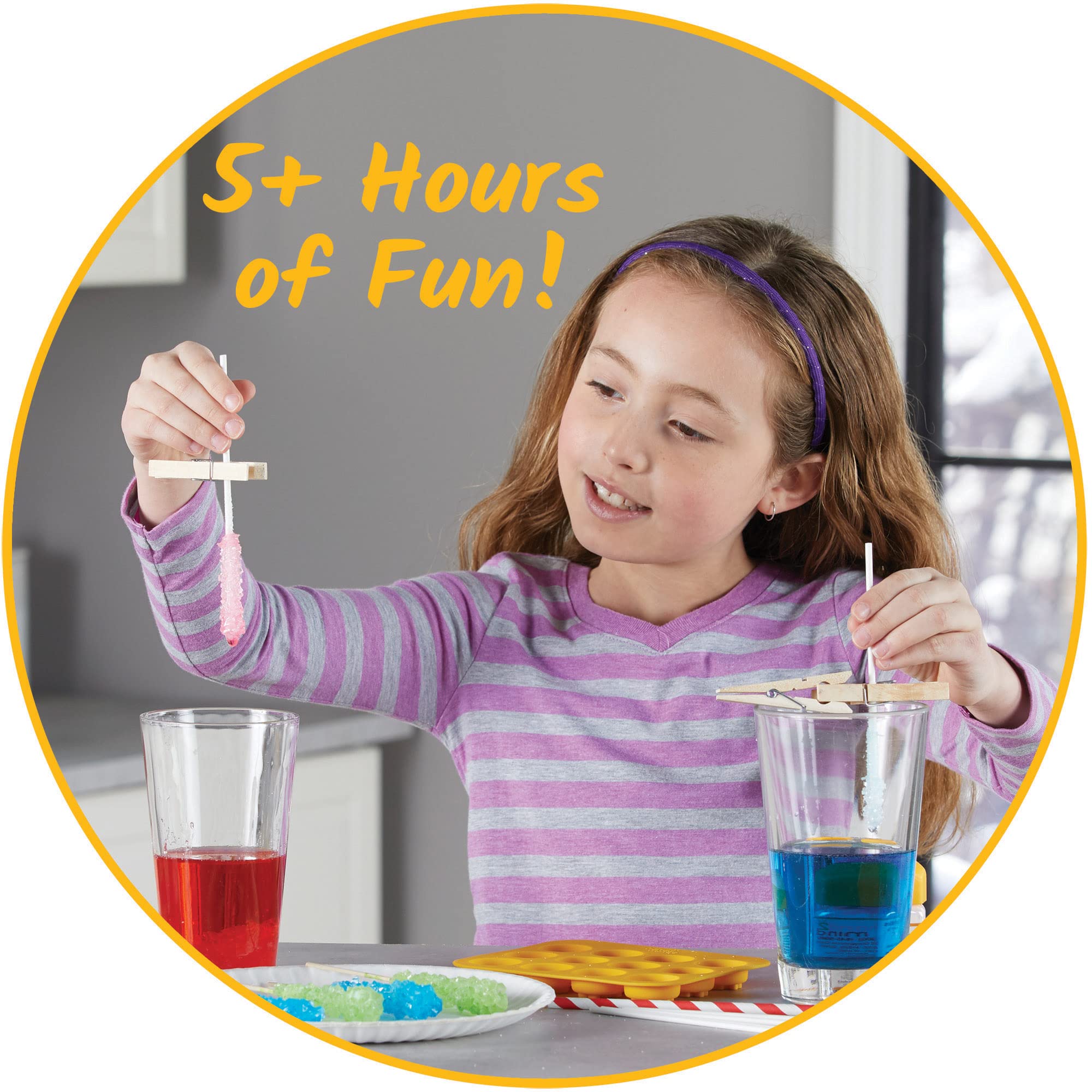 hand2mind Candy Creations Science Lab Kit, Make Lollipops, Gelatin and Candy Molds, Candy Making Kit for Kids, Gummy Bear Maker, Food Science Kit, Homeschool Supplies, 20 Hands-On Activities