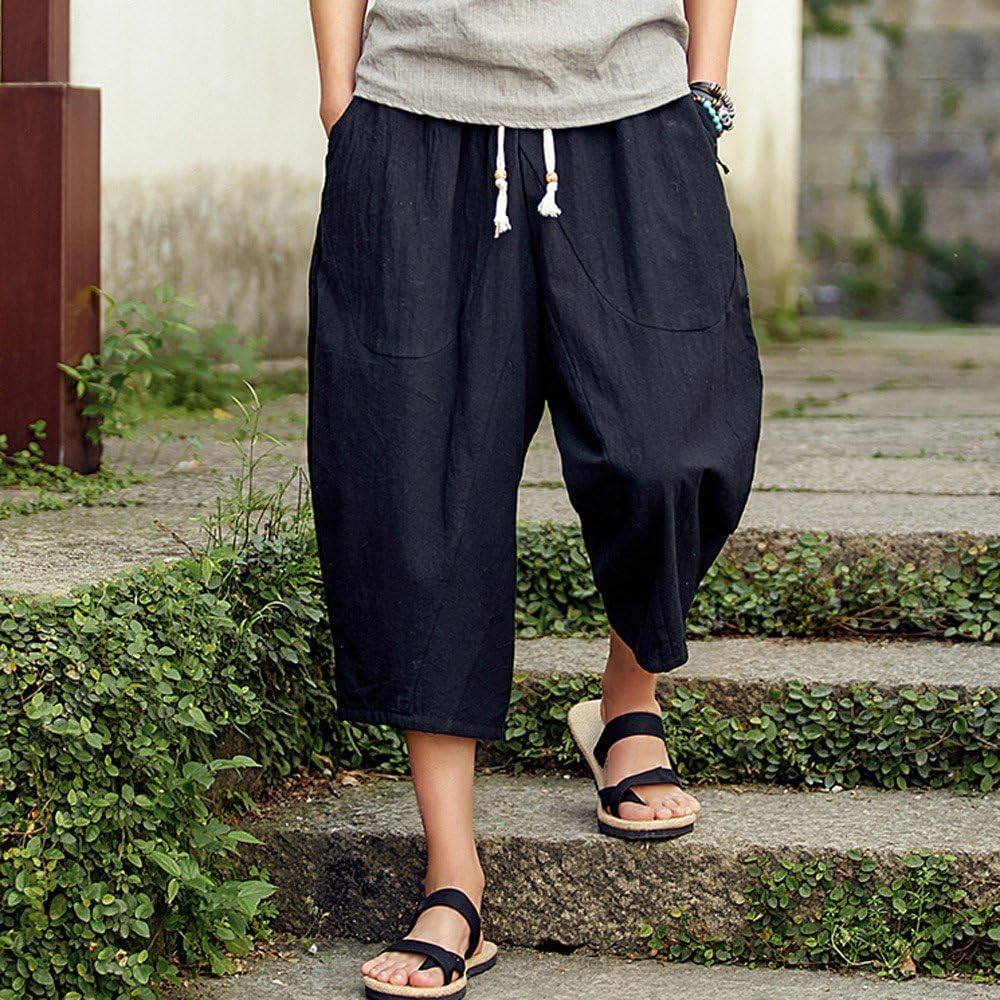 mens casual baggy harem pants