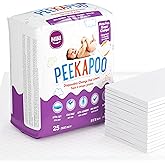 Peekapoo Disposable Baby Changing Pad Liners &ndash; 25 Pack - 18 x 16 Inches | Super Soft, Waterproof, Ultra-Absorbent, Fragrance-Free, 18 x 16 Inch, Portable, Travel-Friendly, Pee Pads, BPA &amp; PFAS Free