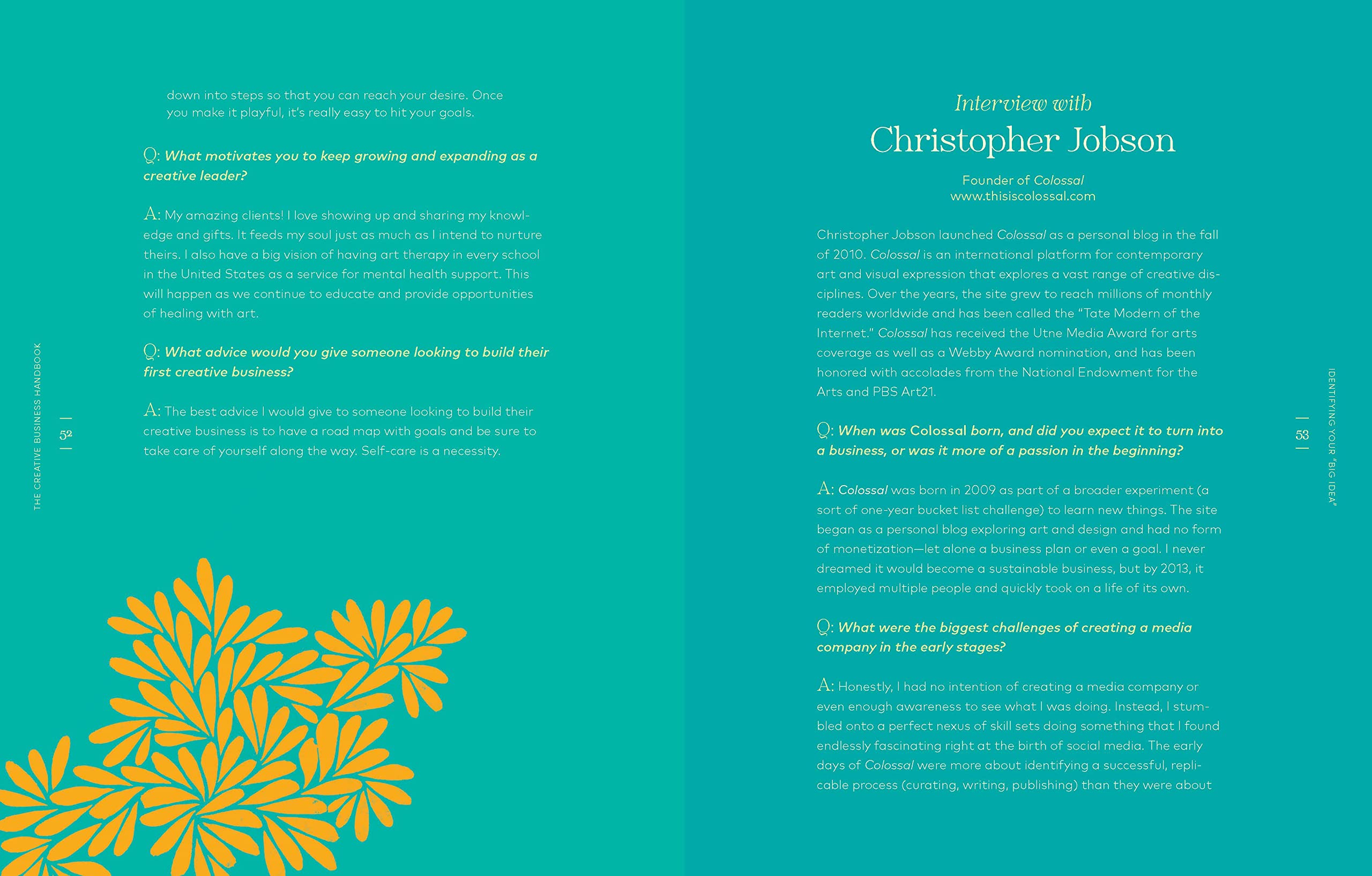 The Creative Business Handbook: Follow Your Passions and Be Your Own Boss