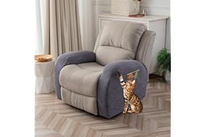 YUEANG 100% Waterproof Armrest Covers for Recliner Sofa, 2 Pieces Stretch Recliner Armrest Slipcovers Washable Couch Arm Covers for Recliners for Pets, Dogs, Kids (Dark Gray, Armrest Covers)