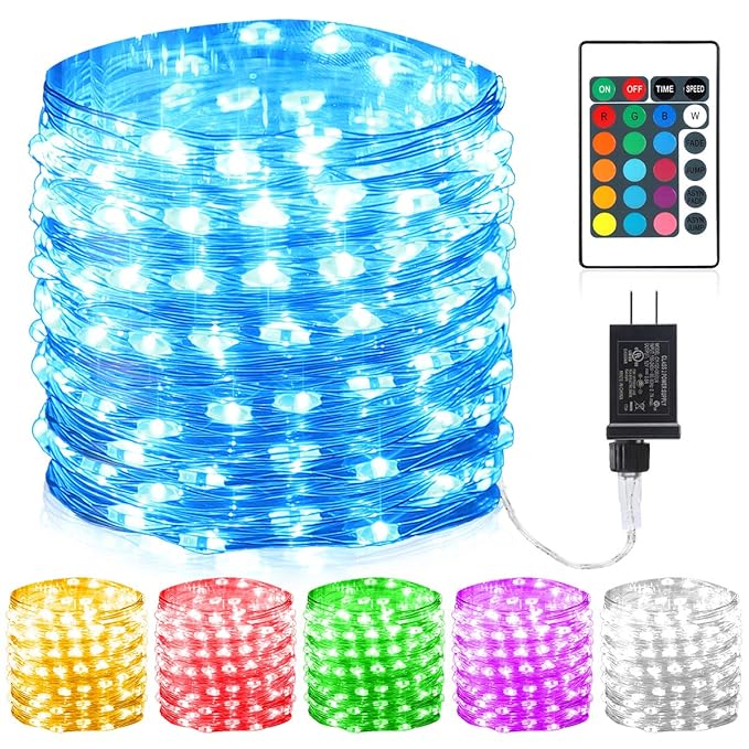 GDEALER 100 Led 16 Colors String Lights Multi Color Change String