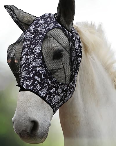 Harrison Howard Super Comfort Stretchy Fly Mask Large Eye Space UV Protection