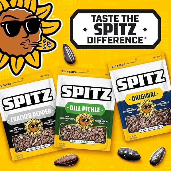 SPITZ PUMPKIN SEEDS, CRACKED PEPPER, 4 OZ SNACK BAG