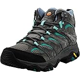 Merrell Women's Moab 3 Mid Wp Hiking Boots, New Granite/Marine, 6, W, US