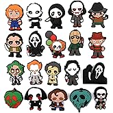 Scary Face Shoes Charms for Shoe Pins Decoration Men Women Shoe Accessories Wristband Bracelet Halloween Party Gifts